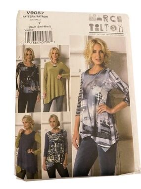 Vogue Marcy Tilton Artistic Knit Tunic Top Pattern V9057 Sizes XS-M New Uncut